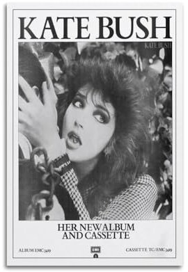 HURRGARS Kate Bush Poster, Wandkunst, Cover, Zimmer, Vintage, ästhetisches Poster, dekoratives Gemälde für Wohnzimmer, Schlafzimmer, elegantes Poster, 30 x 45 cm, ungerahmter Stil