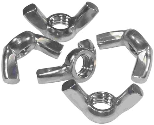 5 Pieces of M5 (5mm) Wing Nuts - Steel