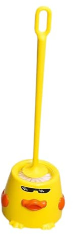 SEWOART Reinigungsbürste Mit Entenmotiv Langer Griff Für Toilettenreinigung Weiche Borsten Badezimmeraccessoire Satz Mit Ständer
