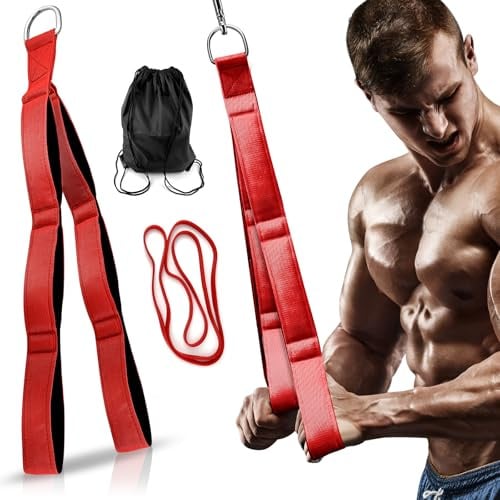 GZjiyu 1 cavo di fissaggio per tricipiti, corda per tricipiti in PP, cavo fitness, 65 x 5 cm, con borsa per il trasporto, fasce di resistenza, per allenamento muscolare in palestra a casa all'aperto