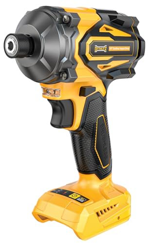 Cordless Impact Driver 1/4 for Dewalt 20V Battery (Bare Tool), 2800 In-lbs Brushless Impact Drill, 4-Speed (0-3900 RPM), Compact Driver Tool for Construction & Home Projects, Auto-Stop & LED Light