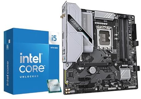 MICRO CENTER CPU-Motherboard-Kombination – Core i5-14600K 14 (6P + 8E) Kerne bis zu 5,3 GHz entsperrter Desktop-Prozessor mit Gigabyte B760M Gaming Plus WiFi DDR4 LGA1700 Motherboard