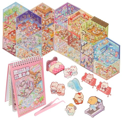 3D Haussticker DIY Set, 20 verschiedene Orte mit einzigartigen Designs, kreative Wanddekoration für Kinderzimmer und Büro, tolles Geschenk