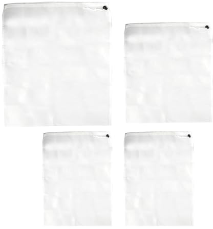Rieoany 4 PCS Liquid Filter Bags, White Strainer Bags with 3 Sizes, Ideal for Winemaking, Juice Filtration, and Pulp Separation