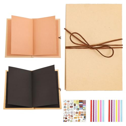 Solivive 2 Stück Kleines Fotoalbum Zum Selbstgestalten,5 Inch Fotoalbum zum Selbstgestalten,DIY Mini Fotoalbum,Geeignet als Abschlussgeschenk, Hochzeit, Valentinstag,Weihnachten(17.5cm*11.5cm)