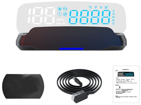 HOOLRZI Effizientes HUD Head Up Display, innovativ mit automatischer Helligkeitsregelung für komfortablen Einsatz bei Nacht, Nachtfahrassistent