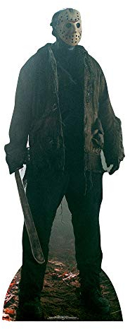 Starl Pappaufsteller „Jason Voorhees“, in Lebensgröße, Pappe, Schwarz