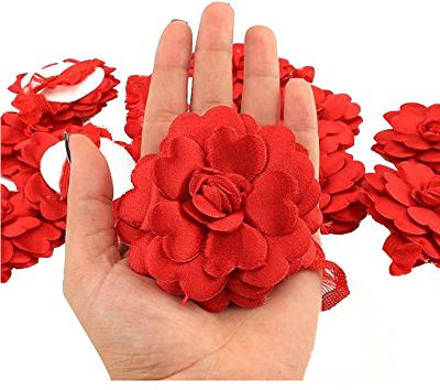 origin-AL Home & Style 12x Handrosen EL Gülü für Kina Gecesi Kina Söz Halay Polterabend Gelin Henna Abend (Rot)