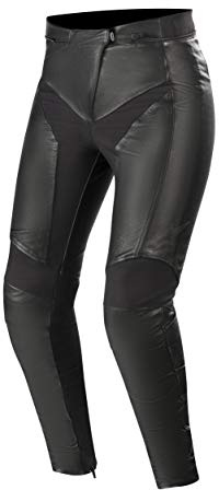 Alpinestars Motorcycle jeans Vika V2 Womens Leather Pants Black, Black, 50