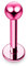 Monster Piercing Labret de lèvre de Calibre 16 au néon Rose coloré au néon avec des Bijoux de Boule de Tragus