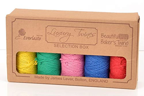 EVERLASTO LUXURY TWINE SELECTION BOXES CRAFT STRING VARIOUS COLOURWAYS (SOLID)