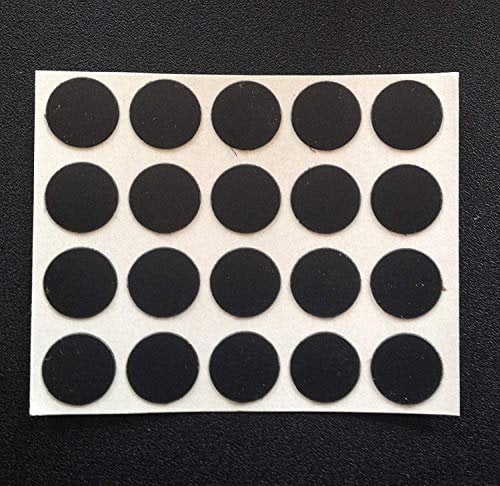 20pcs 13mm Self Adhesive Screw Cover Caps Stick on Furniture Fixing Holes Black