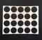 20pcs 13mm Self Adhesive Screw Cover Caps Stick on Furniture Fixing Holes Black