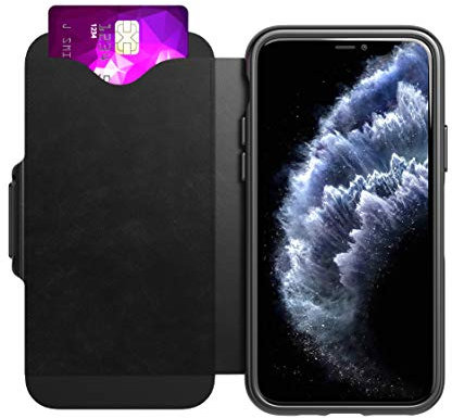 Tech21 Protective Wallet Case for Apple iPhone 11 Pro Magnetic Closing Cover with Card Storage - Evo Wallet - Black