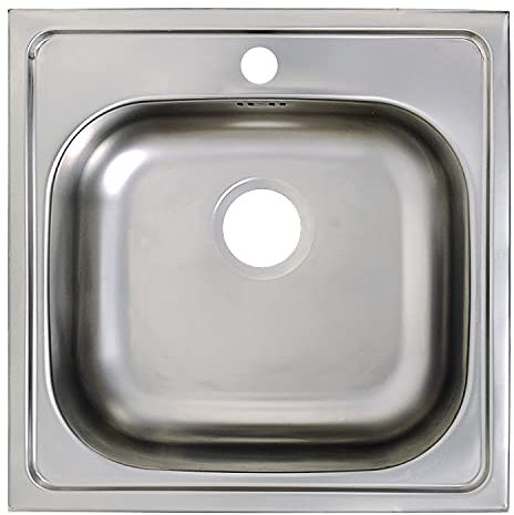Edelstahl Küchenspüle Edelstahlspüle Einbauspüle 1 Becken 50x50 cm Eckige Spüle
