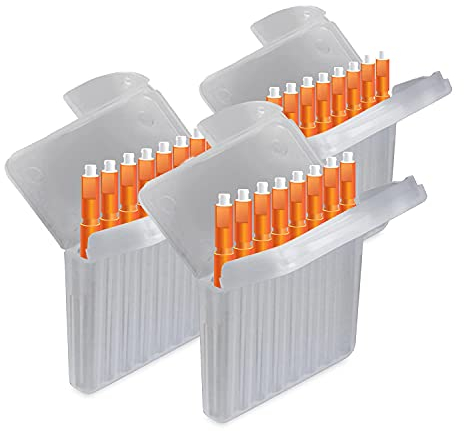 JB White 24 pièces filtres cérumen pour appareils auditifs compatibles avec les appareils auditifs Starkey Hear Clear et Kind evo/evoR | Filtre cérumen hauteur: 1,5 mm | diamètre 1,7 mm, orange