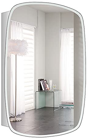 Mirror cabinet Badezimmer Spiegelschrank aus Edelstahl, Wandaufbewahrungsschrank, Regale zum Aufbewahren von Toilettenartikeln, 180 ° drehbare Installation
