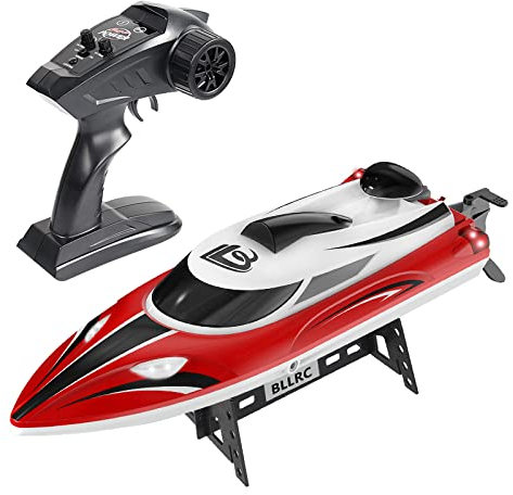 BLLRC High-speed Speed Boat Waterproof Remote Control Onboard Remote Control Boat Model Toy Electric Ship Model Yacht L100 (Red)