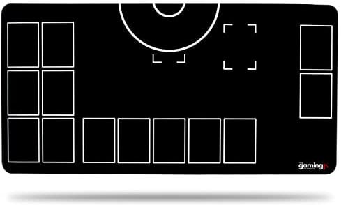 The Gaming Mat Company Single Player Compatible Pokemon Playmat for Pokemon Cards - 28.3 x 14.2 Battle Play Mat for Pokemon Game - Black & White Pokemon TCG Playmat for Pokemon Trading Card Games