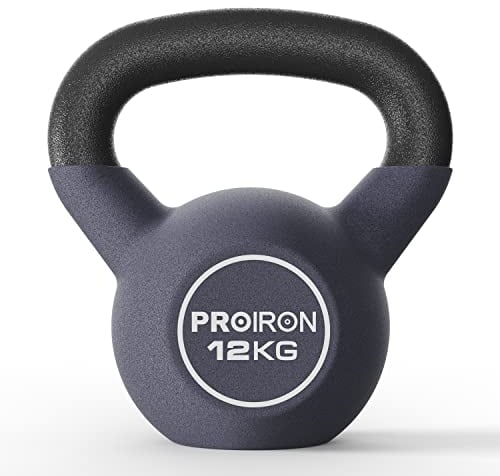 PROIRON kettlebell 12kg, Neoprene Coated 12kg Kettlebell Cast Iron Weight Lifting Strength Training Cardio Fitness Home Gym