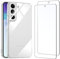NEW'C Hülle für Samsung Galaxy S21 FE 5G Ultra Transparent Silikon Weiches TPU Gel und 2 × Panzer Schutz Glas für Samsung Galaxy S21 FE 5G - Anti Scratch