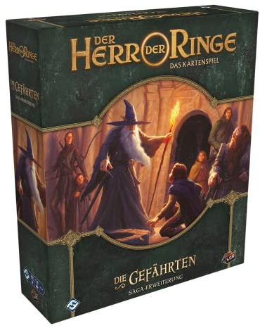Fantasy Flight Games, Der Herr der Ringe: LCG – Die Gefährten, Saga-Erweiterung, Expertenspiel, Kartenspiel, 1-4 Spieler, Ab 14+ Jahren, 30 Minuten je Spieler, Deutsch