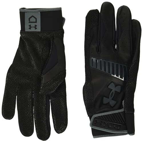 Under Armour Yard 9 - Guantes de béisbol para hombre, (001) negro/gris pitch, talla XXL