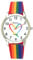 Ravel - Unisex-Silikon-Regenbogen-Armbanduhr (37mm Uhrengehäuse) - Analog Quarz - R1812.5M - Regenbogen/Weiß Zifferblatt