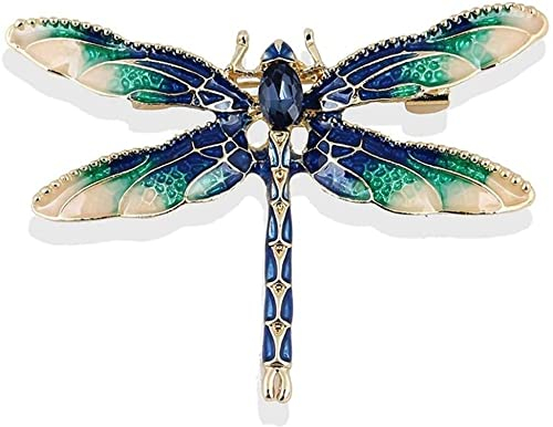 Libelle Tier Broschen für Frauen Grüne Emaille Libelle Brosche Herren Anzug Kleid Pin und Broschen Nützlich und professionell
