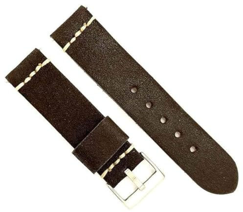 diloy Uhrenarmband Vintage Rindsleder gealtert – Handgefertigt – Craquelé-Effekt – 20mm 22mm 24mm 406