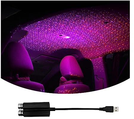 CGEAMDY USB Innenbeleuchtung Auto, 2 in 1 Autodach Sternenhimmel Atmosphäre Lampe, Decke Starlight, Romantische-LED-Lampe Für Schlafzimmer, Innendecke