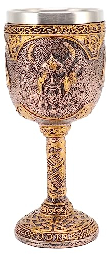 Nordic Viking Goblet, Decorative Retro Wine Cup Vintage Stainless Steel for Cocktails for Red Wine