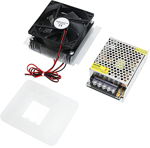 Peltier-Kühler, Aluminiumlegierung, Peltier-Kühler-Set, Peltier-Kühler-Set mit Netzteil, Thermoelektrisches Lüftersystem-Set mit Netzteil für Mini-Klimaanlage