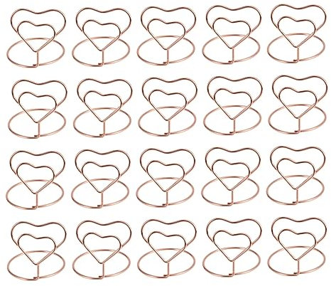 Abaodam 20St digitale Visitenkarte schreibtische Desktop-Staffelei Halter stehen Bildhalter Tischbild Fotohalter Roségold Tischkarten Dekorationen Tisch Nummer Esstisch Tischnummer Karte