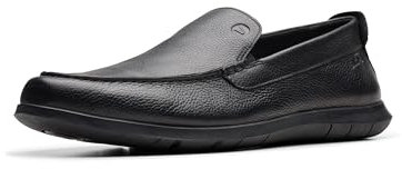 Clarks(クラークス) フレックスウェイステップ, Mocasines sin Cordones Hombre, Piel Negra, 41 EU