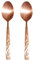 EnerCoppeX Löffel aus 99,9 % reinem Kupfer, Wellen-Design, 2er-Set, Suppenlöffel, Esslöffel, dickes massives Kupfergeschirr (Länge: 18,5 cm, Breite: 3,8 cm)