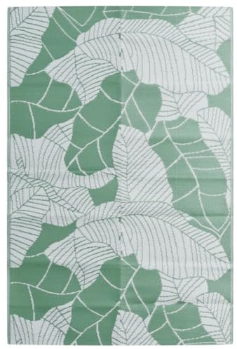 vidaXL Outdoor Teppich, Gartenteppich Beidseitig, Balkonteppich Terrassenteppich UV-beständig, Läufer Teppich für Balkon Terrasse, Grün 120x180cm PP