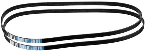sourcing map 2pcs 430J6 PJ V-Ribbed Belt 6 Ribs 43 Length x 0.55 Width x 0.14 Height, EPDM Rubber Poly V Belt, Multi Wedge Micro V Belt