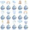 ALEGRE 36 Its a Boy Cupcake Topper für Babyparty, Taufe und Baby Boy Deko, Blau