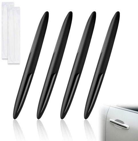4-in-1 Car Door Edge Protector - Anti-Collision & Anti-Rub Strips, Universal Fit for Vehicle Door Edges & Mirrors (Black)