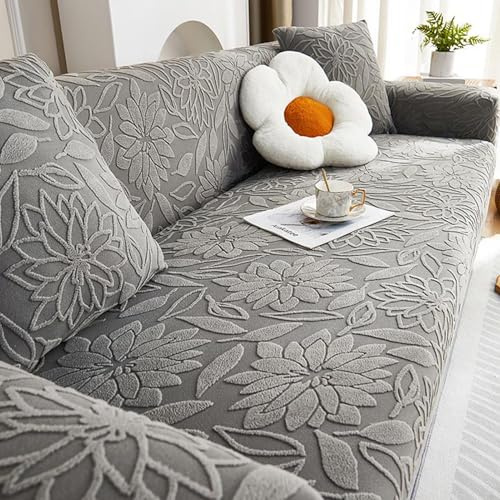 RTYHN Stretch Sofa Überzug rutschfeste Samt Sofabezug für Ecke L-Form 1 2 3 4 5 Sitzer Couchbezug 1 Stück Universelle Waschbar Möbelschutz für Wohnzimmer