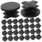 ROMISBABA 100pcs Round Plastic End Cap Tube End Caps Furniture Handrail Post White Blanking for Holes