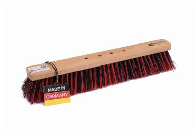 Straßenbesen Arenga Mix Borsten 4-Loch-System 40cm Lang Besen ohne Stiel | Innovatives Wechselsystem, Borstenmischung, Für feinen und groben Schmutz