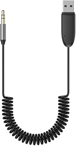 Bluetooth 5.3 Aux Adapter Wireless Auto Bluetooth 5.3 Receiver USB zu 3.5mm Jack Audio Musik Mic Freisprecheinrichtung für Auto Speakers