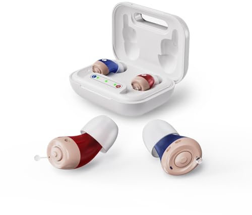 JINGHAO Amplificateur De Son Réchargeables Paires Complètes avec Boîtier de Chargement Portable(Droit & Gauche)