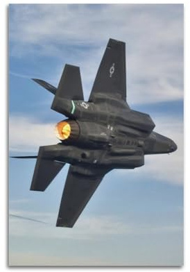 XFPMXC F-35 Poster mit Militär-Kampfflugzeug, Lightning II, Kampfjet, dekoratives Gemälde, Leinwand, Wandkunstwerk, Bild, 40 x 60 cm