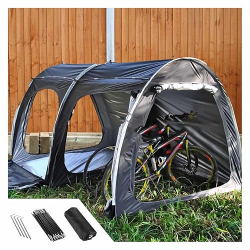 YSMSMZJK Casetta da Giardino con Rete di Ventilazione Garage Moto per Esterno con Tessuto Oxford 210D PU4000 Impermeabile Copri Scooter da Esterno Telo Moto