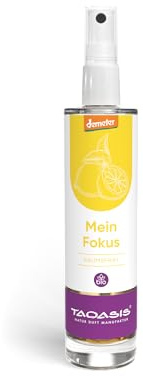 TAOASIS Mein Fokus Raumspray – Bio & Demeter – 100% naturreine ätherische Öle – Lavendel, Orange & Zitrone – Konzentrationsfördernd – 50 ml