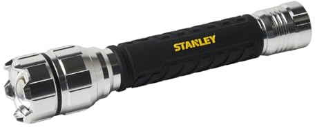 STANLEY Hand Torch 500 Lumens, Lightweight Aluminium Body. IPX4 Rated, Splash Waterproof