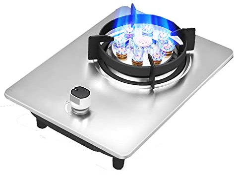 Gaskocher - Eingebautes Einzelbrenner-Herd, NG/LPG Gasherd mit FFD und Gusseisen-Pfannenstützen, kompaktes Design, Energieklasse A